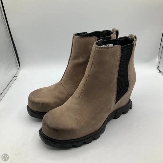 Boots Ankle Heels By Sorel In Black & Brown, Size: 7