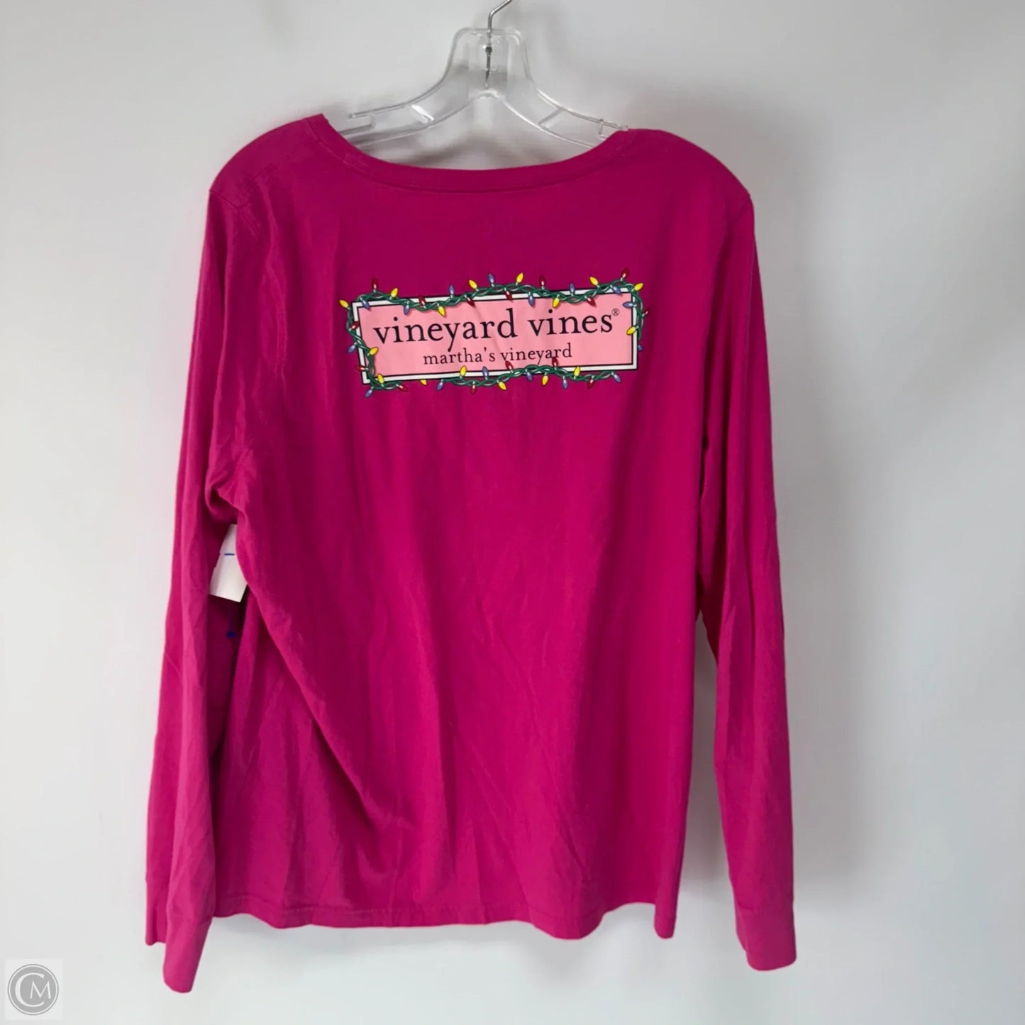 Top Long Sleeve Basic By Vineyard Vines In Pink, Size: Xl