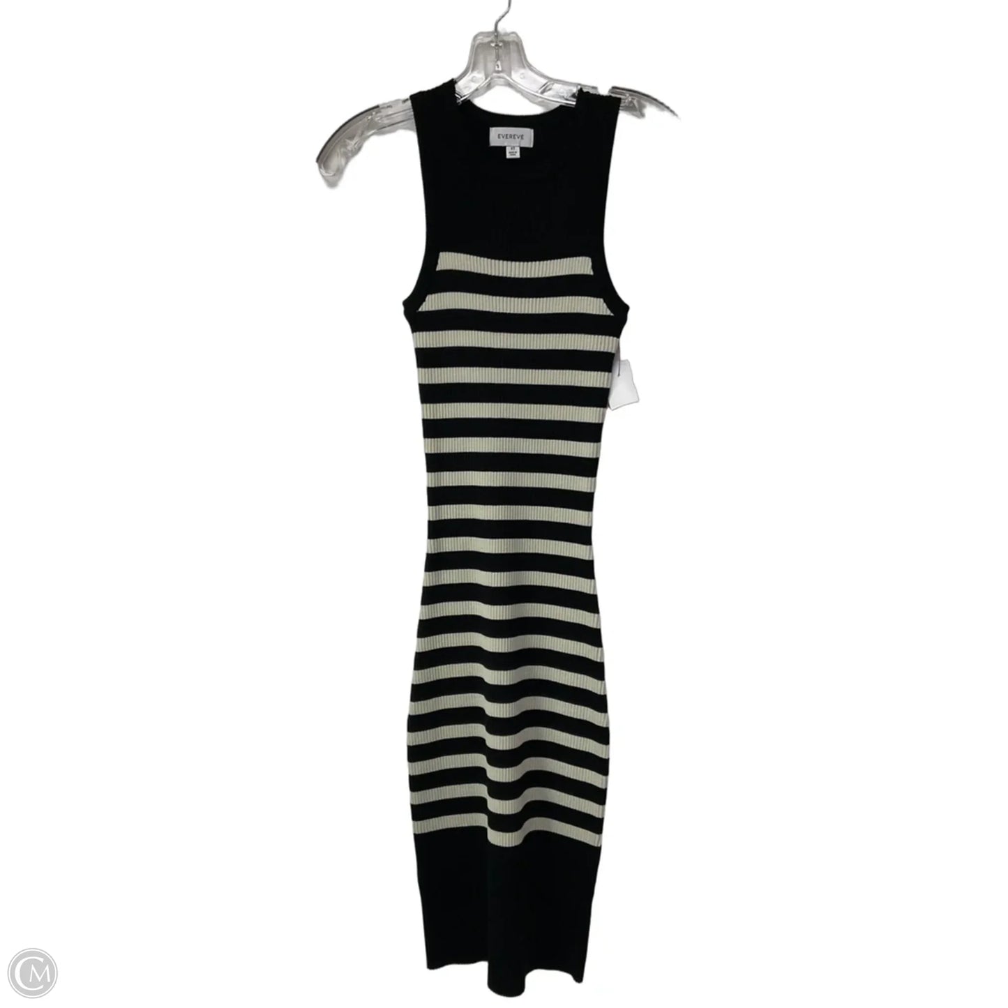 Dress Casual Midi By Evereve In Striped Pattern, Size: Xs