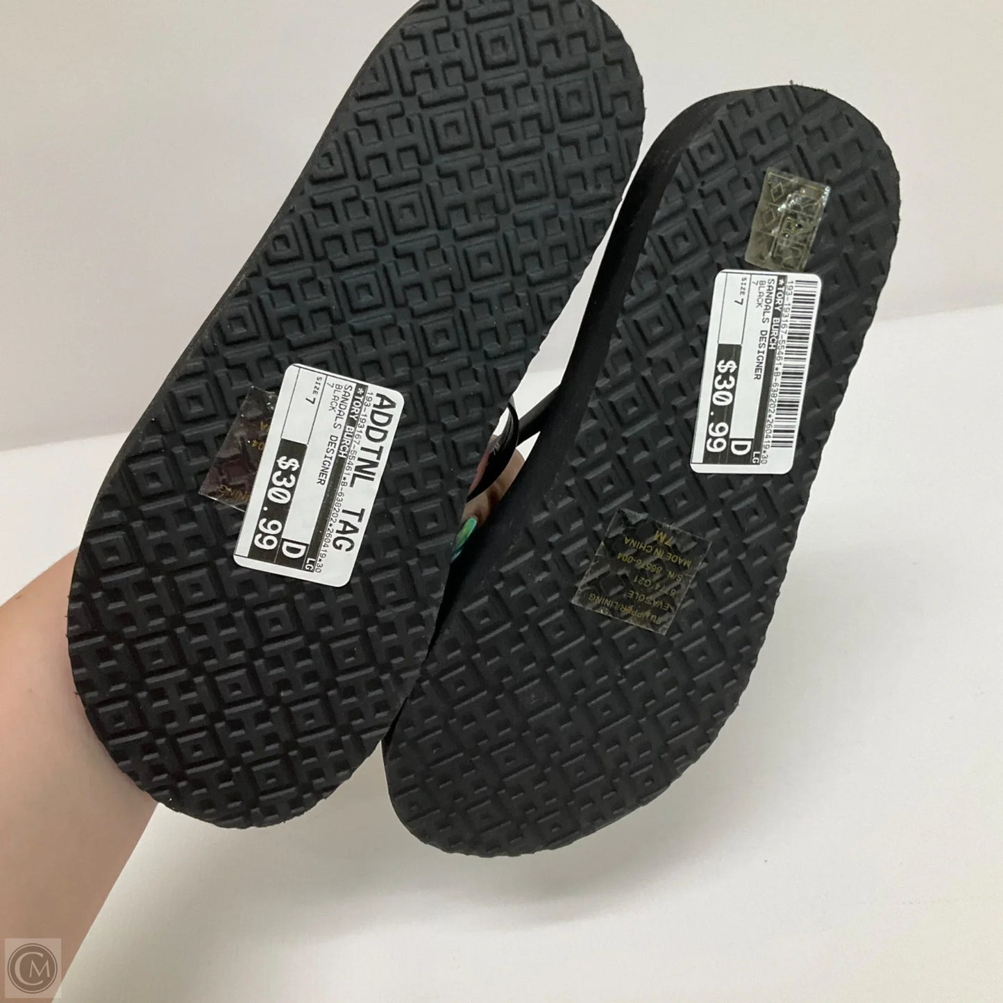 Sandals Designer By Tory Burch In Black, Size: 7