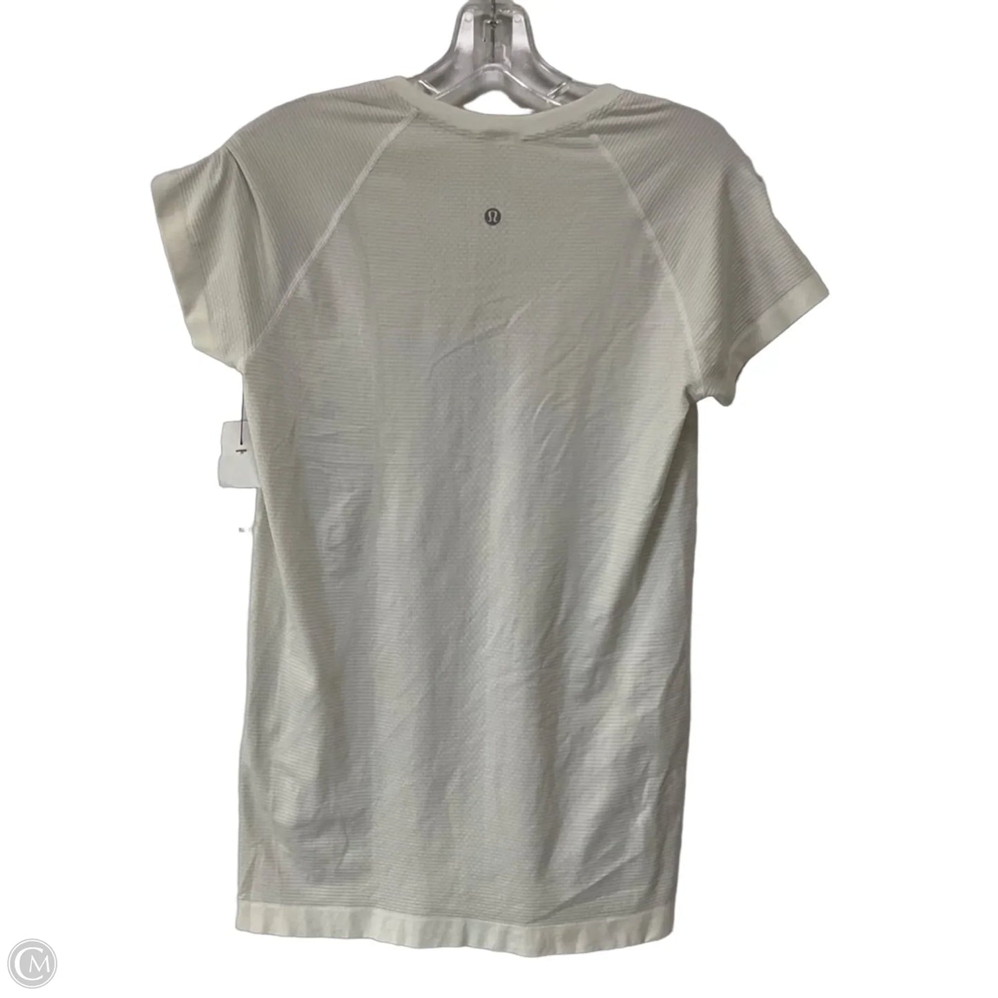 Athletic Top Short Sleeve By Lululemon In White, Size: 10