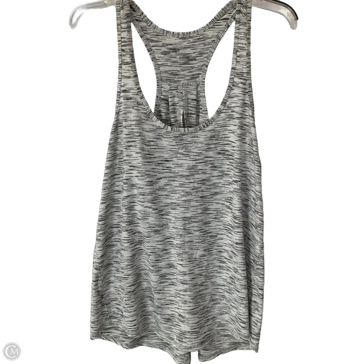 Athletic Tank Top By Lululemon In Grey & White, Size: 12