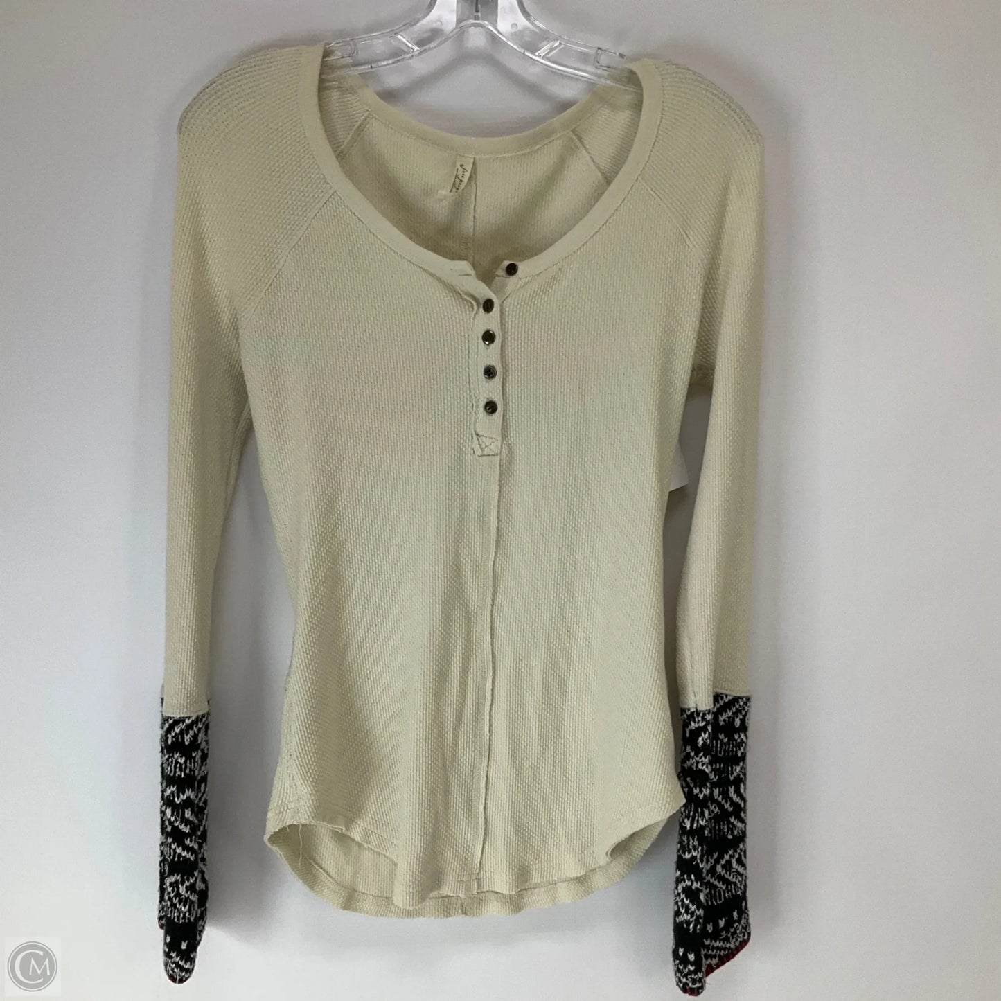 Top Long Sleeve By Free People In Cream, Size: M
