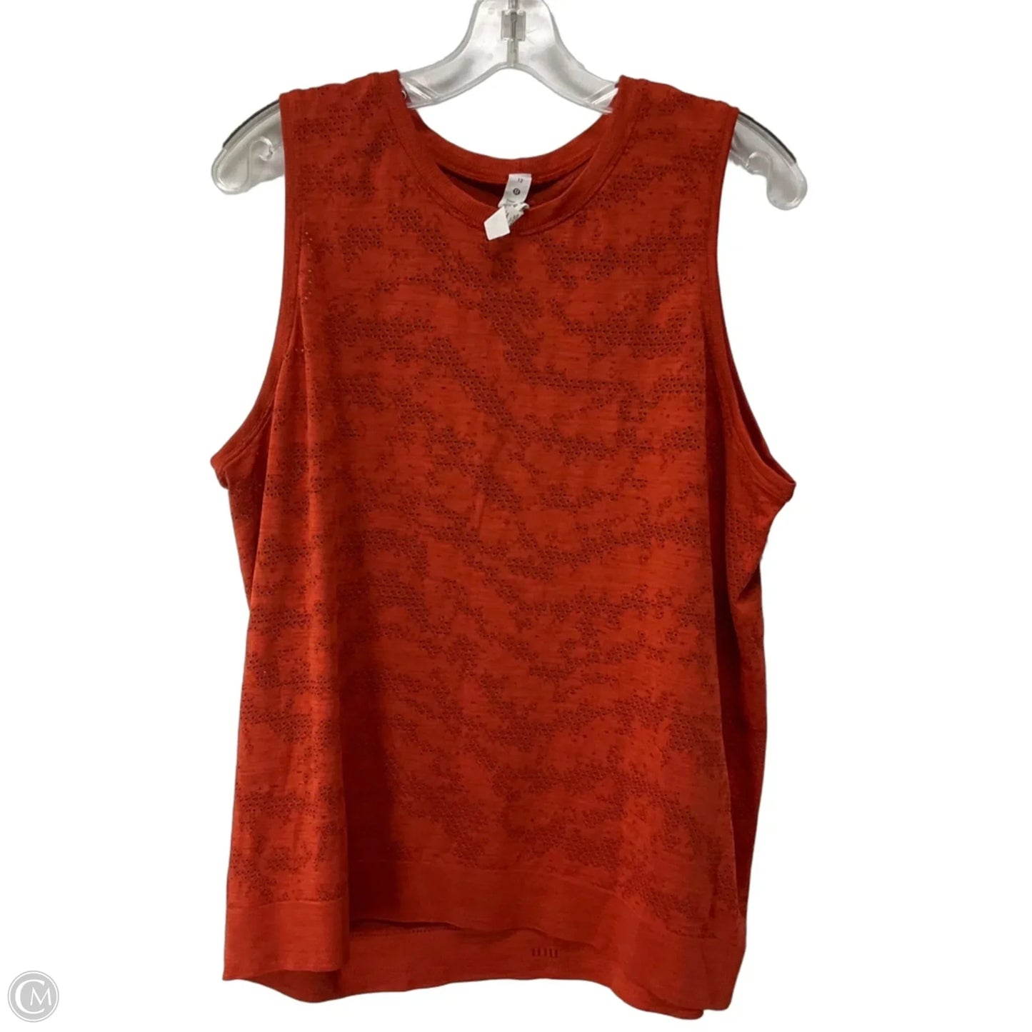 Top Sleeveless By Lululemon In Orange, Size: 12