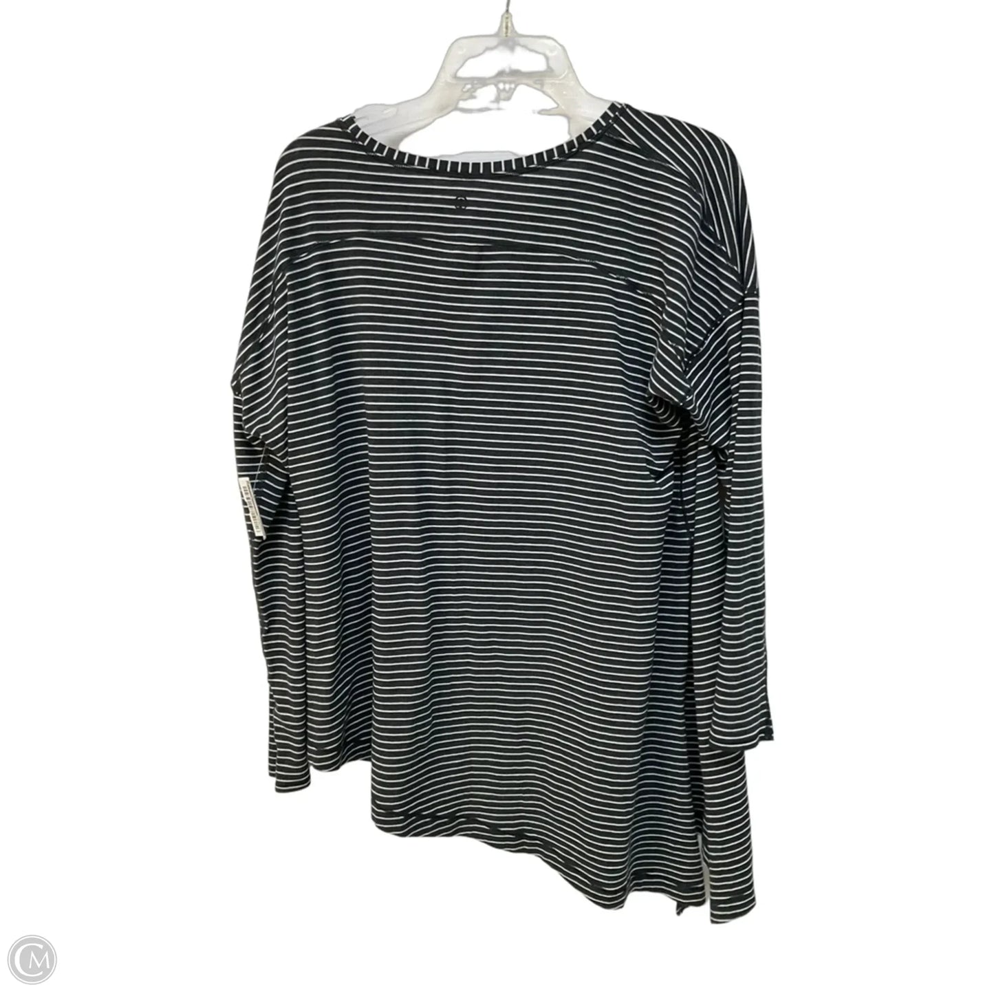 Athletic Top Long Sleeve Crewneck By Lululemon In Striped Pattern, Size: L