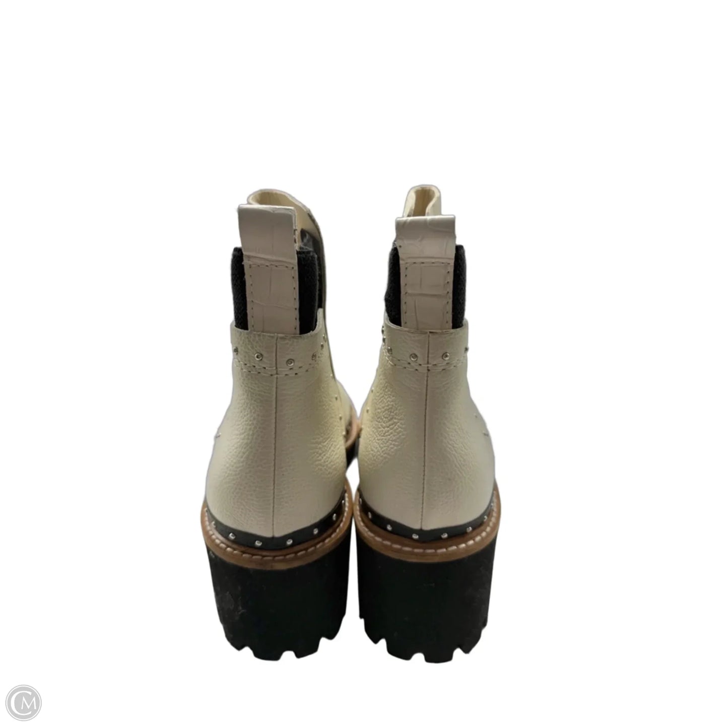 Boots Ankle Heels By Dolce Vita In Black & Cream, Size: 9.5