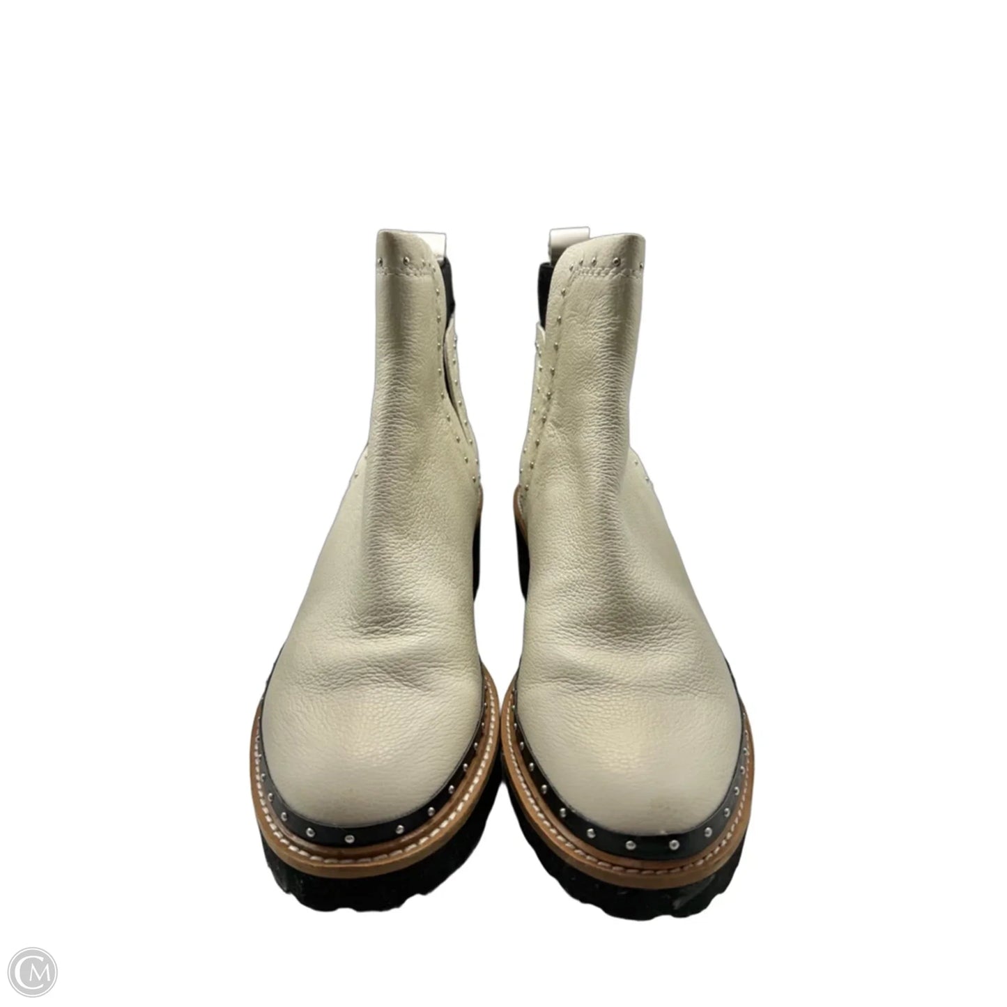 Boots Ankle Heels By Dolce Vita In Black & Cream, Size: 9.5