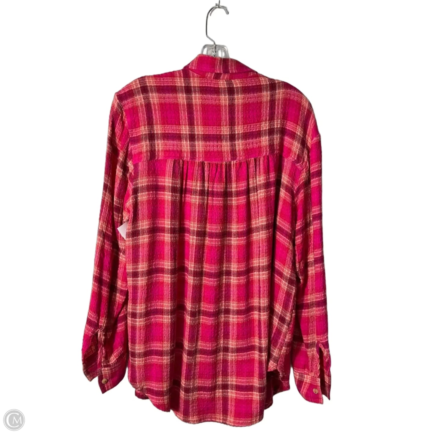 Top Long Sleeve By Pilcro In Plaid Pattern, Size: M
