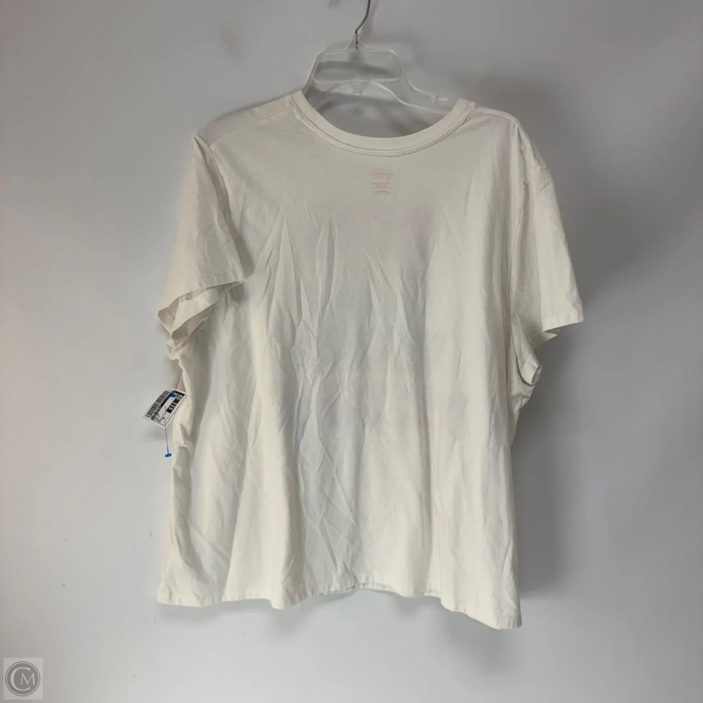 Top Short Sleeve By Lane Bryant In White, Size: 2x