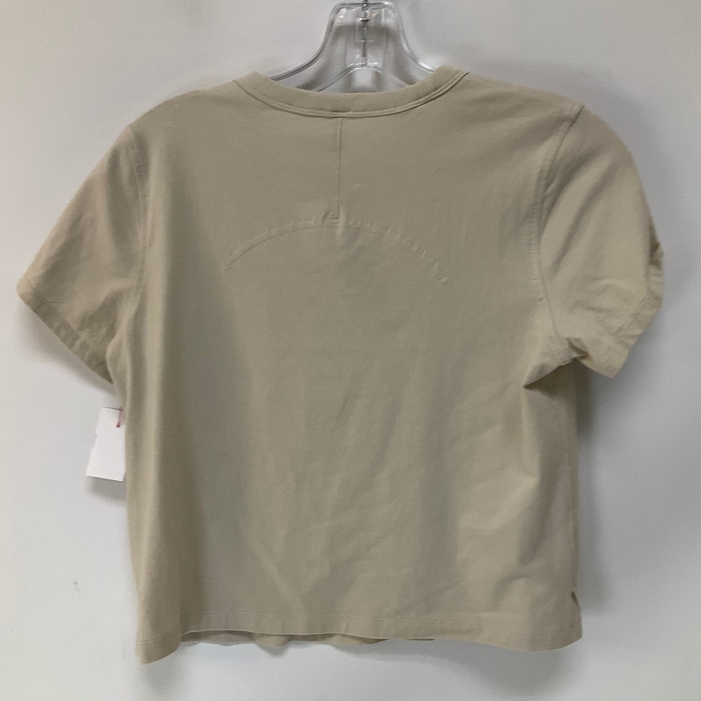 Athletic Top Short Sleeve By Lululemon In Tan, Size: 4