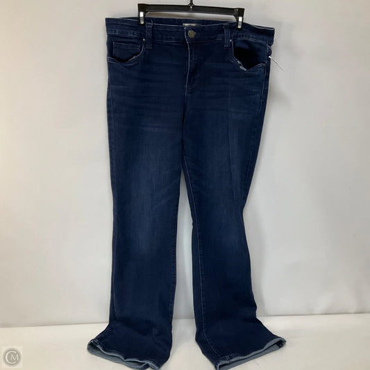 Jeans Boot Cut By Kut In Blue Denim, Size: 14