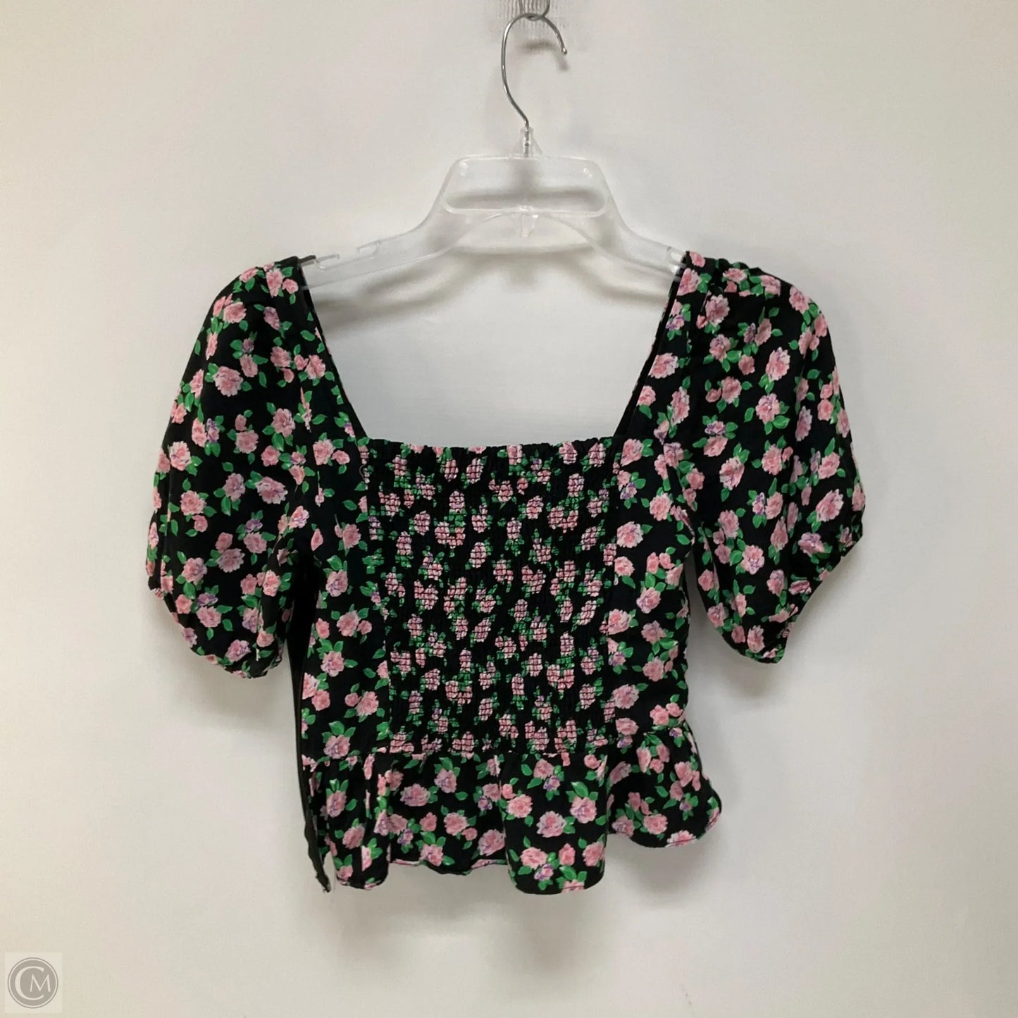 Top Short Sleeve By Zara In Floral Print, Size: Xs