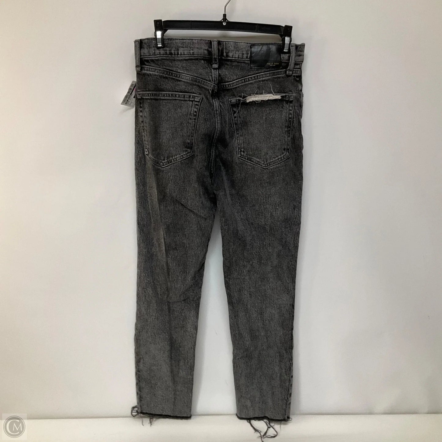 Jeans Boyfriend By Rag And Bone In Black Denim, Size: 2