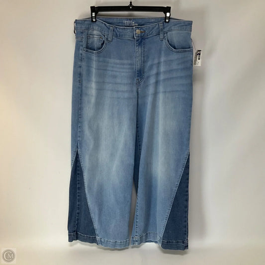 Jeans Cropped By Time And Tru In Blue Denim, Size: 14