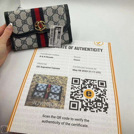 Wallet Luxury Designer By Gucci, Size: Small