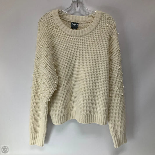 Sweater By Arula In Cream, Size: 1x