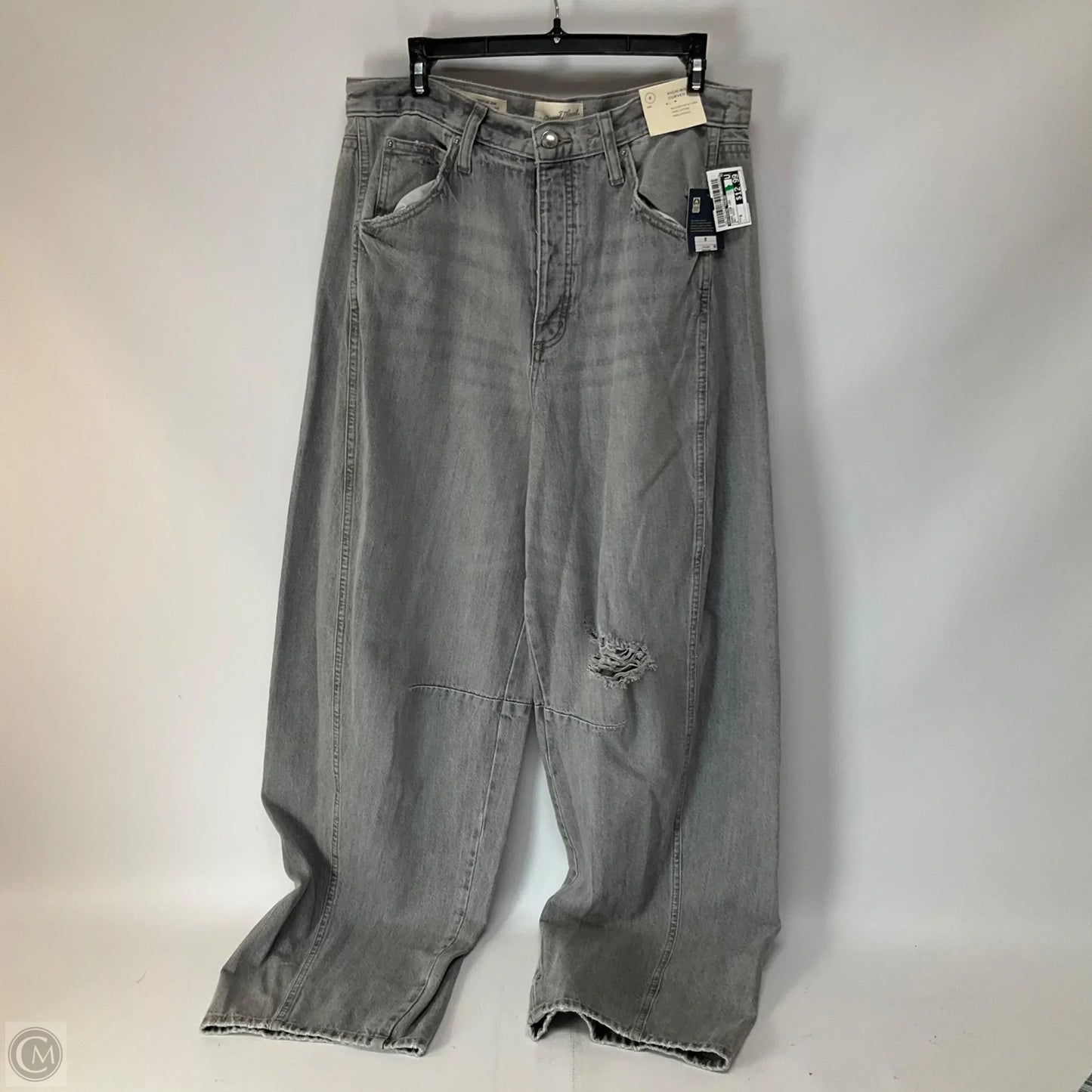 Jeans Wide Leg By Universal Thread In Grey Denim, Size: 8
