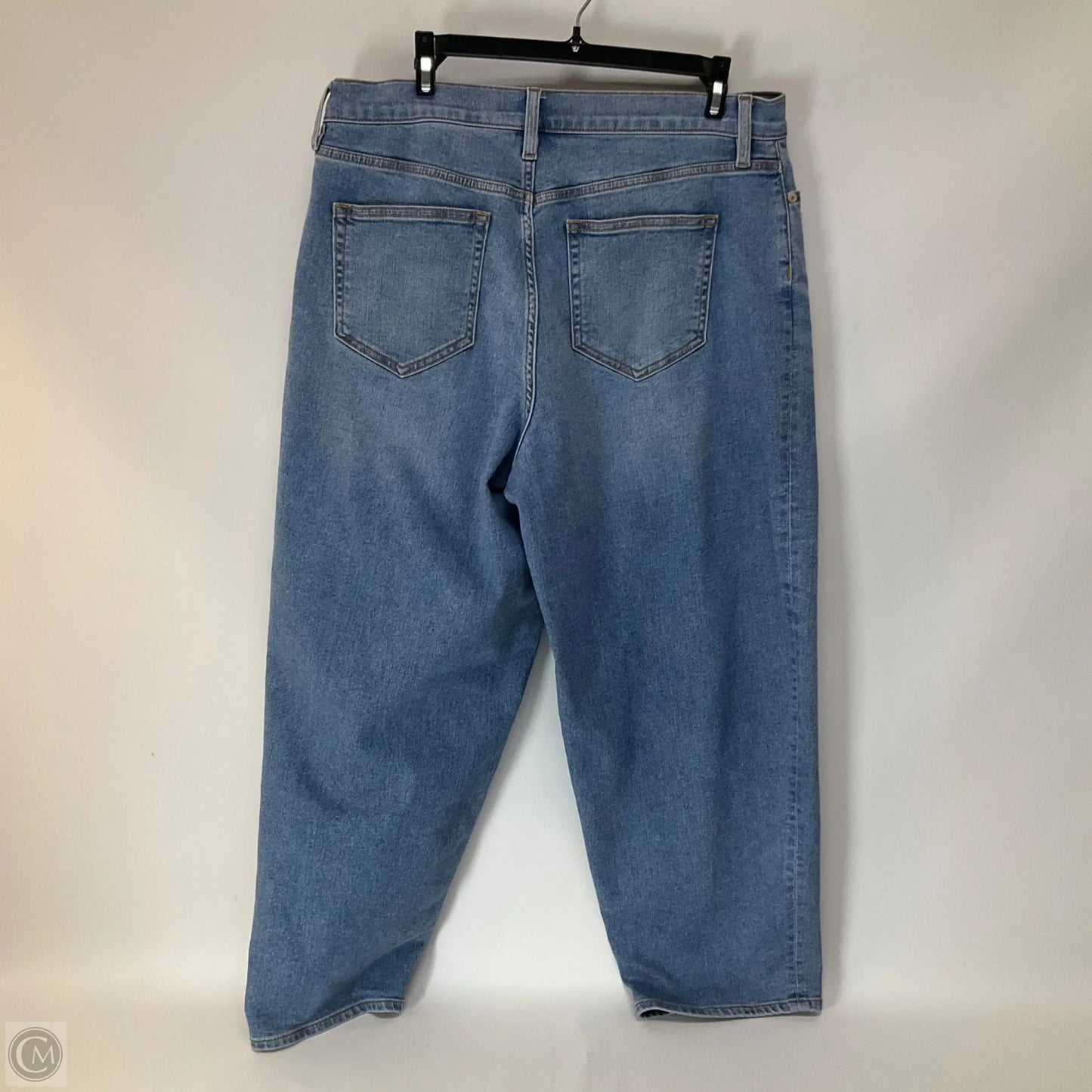 Jeans Straight By Lands End In Blue Denim, Size: 14