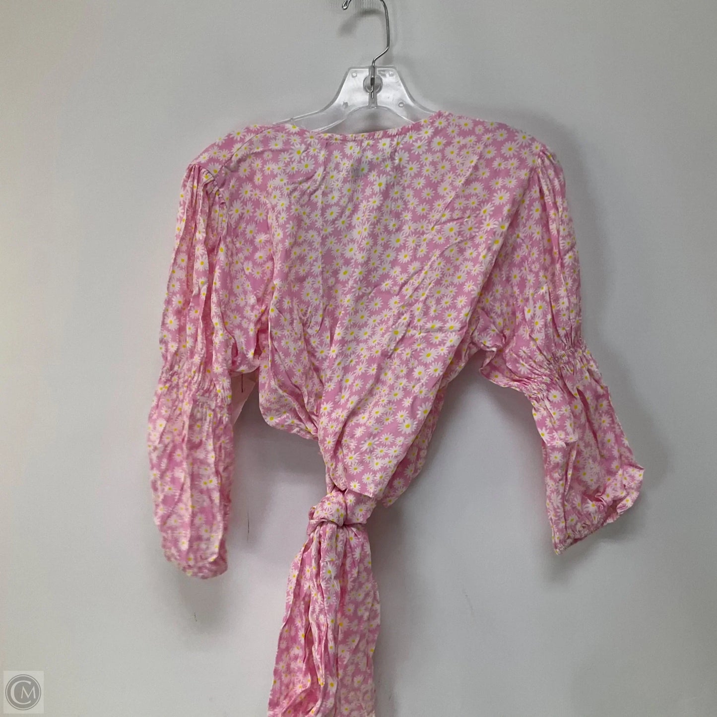 Top Long Sleeve By Faithfull The Brand In Pink & Yellow, Size: L
