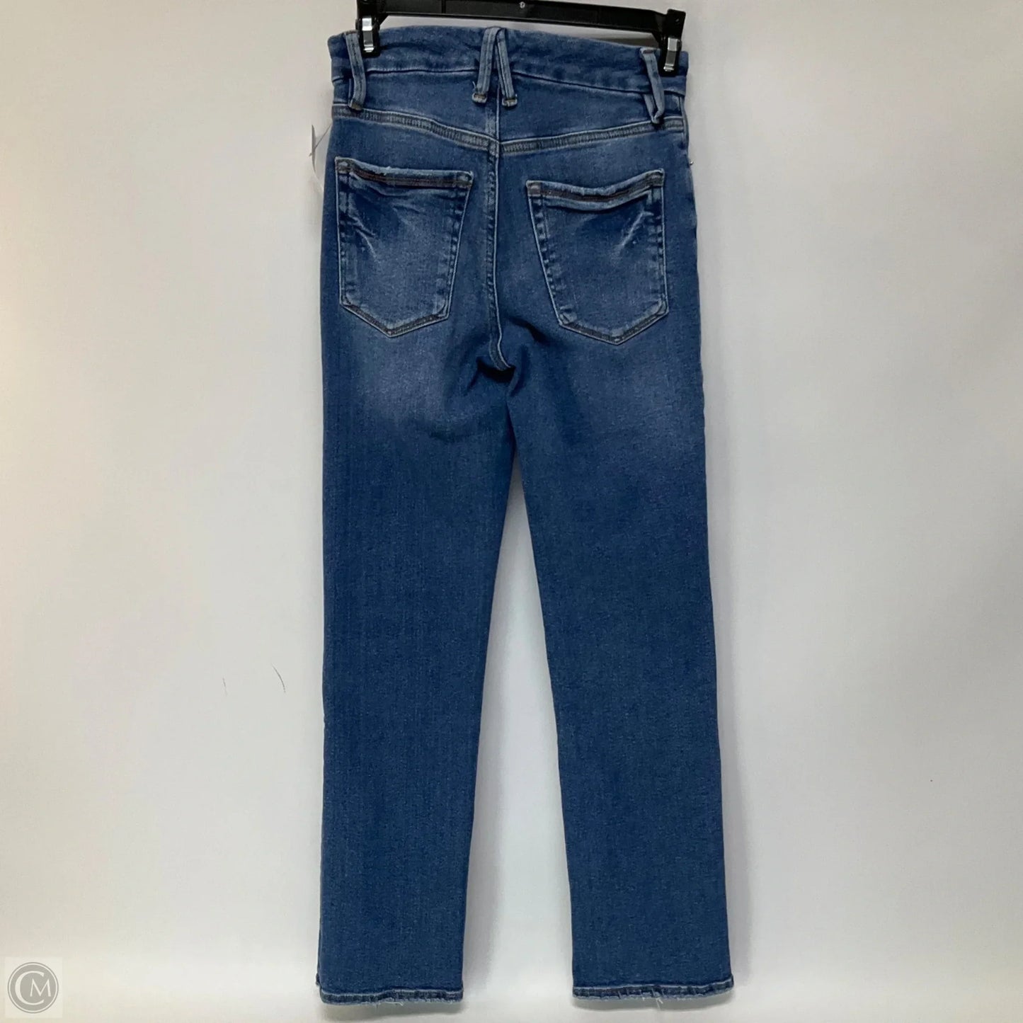 Jeans Skinny By Good American In Blue Denim, Size: 0