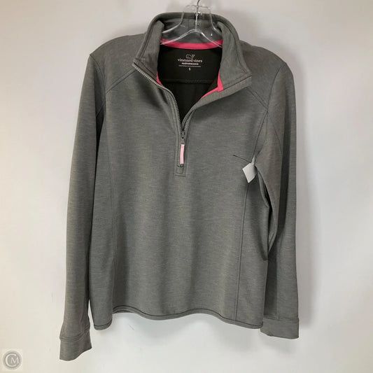 Athletic Sweatshirt Collar By Vineyard Vines In Grey, Size: S