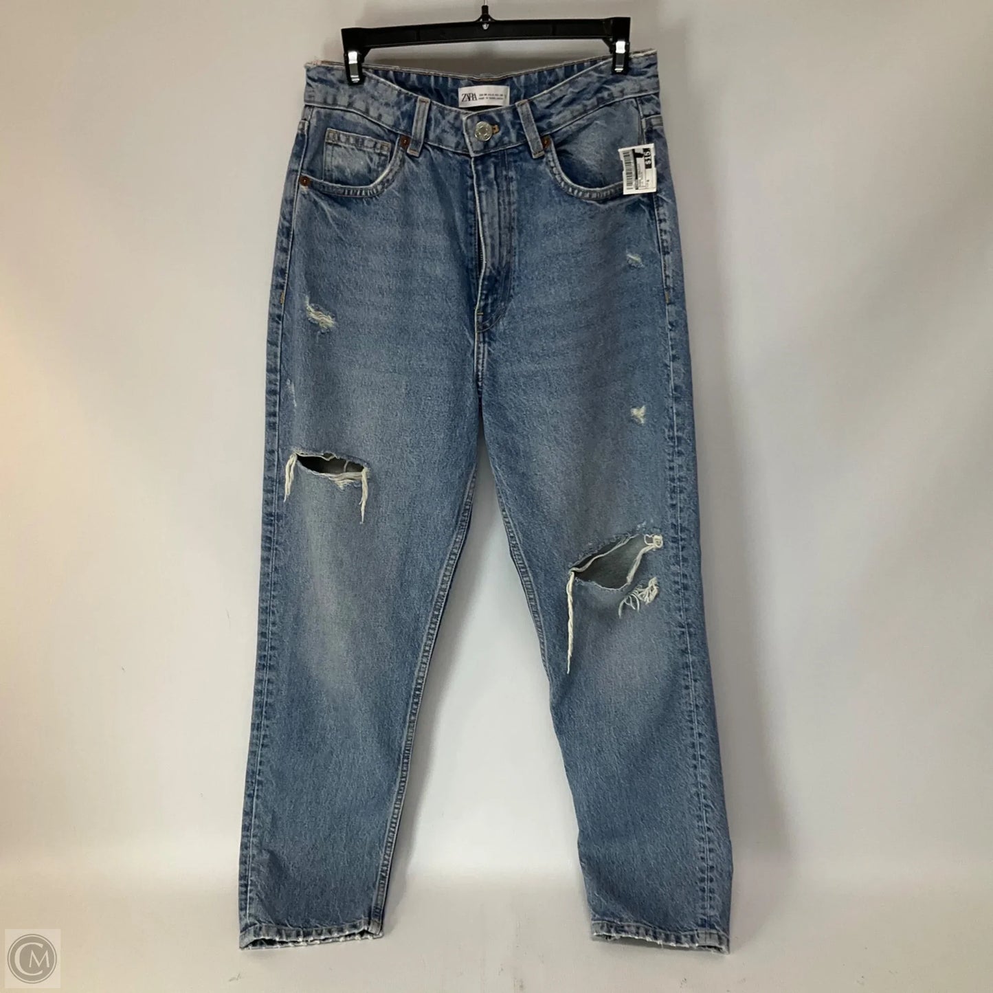 Jeans Straight By Zara In Blue Denim, Size: 6