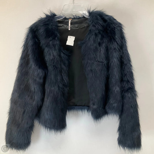 Jacket Faux Fur & Sherpa By Free People In Blue, Size: S