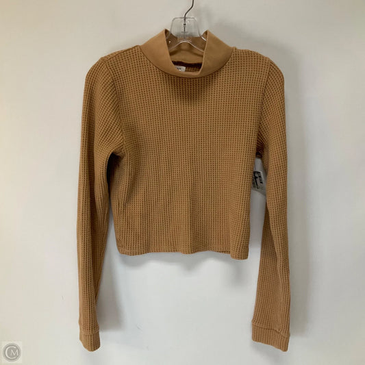 Top Long Sleeve By Aerie In Brown, Size: L
