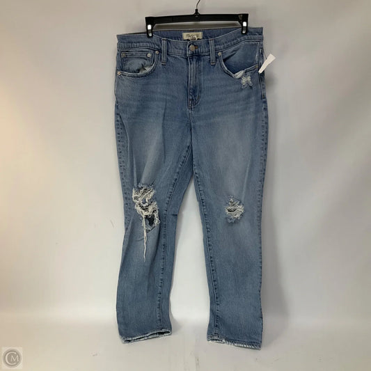 Jeans Straight By Madewell In Blue Denim, Size: 8