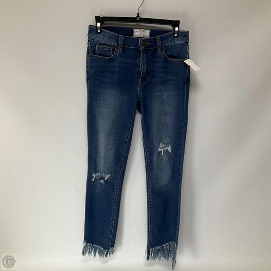 Jeans Skinny By Free People In Blue Denim, Size: 0