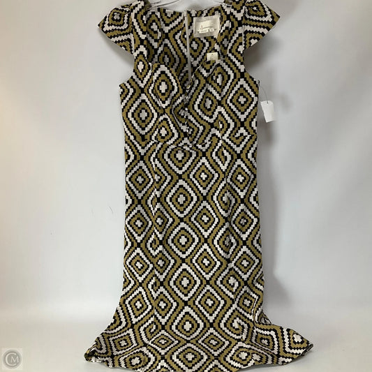 Dress Casual Midi By Anthropologie In Black & Tan, Size: Mp
