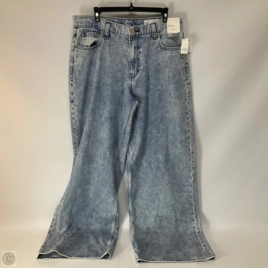 Jeans Wide Leg By Gap In Blue Denim, Size: 12l