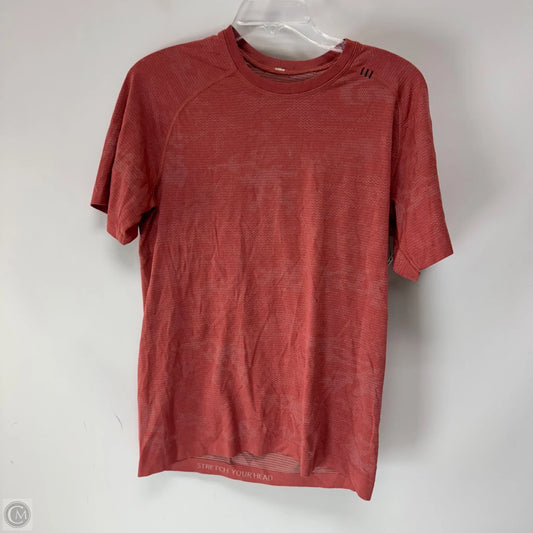 Athletic Top Short Sleeve By Lululemon In Pink, Size: S