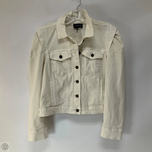 Jacket Denim By 1.state In Cream Denim, Size: M