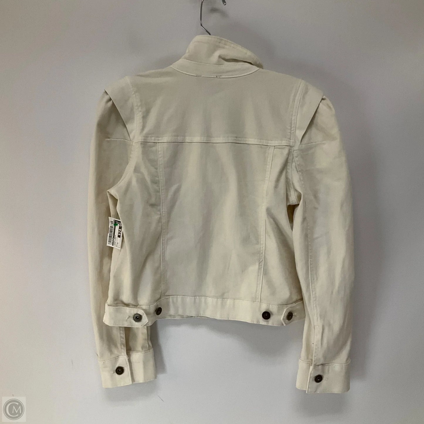 Jacket Denim By 1.state In Cream Denim, Size: M