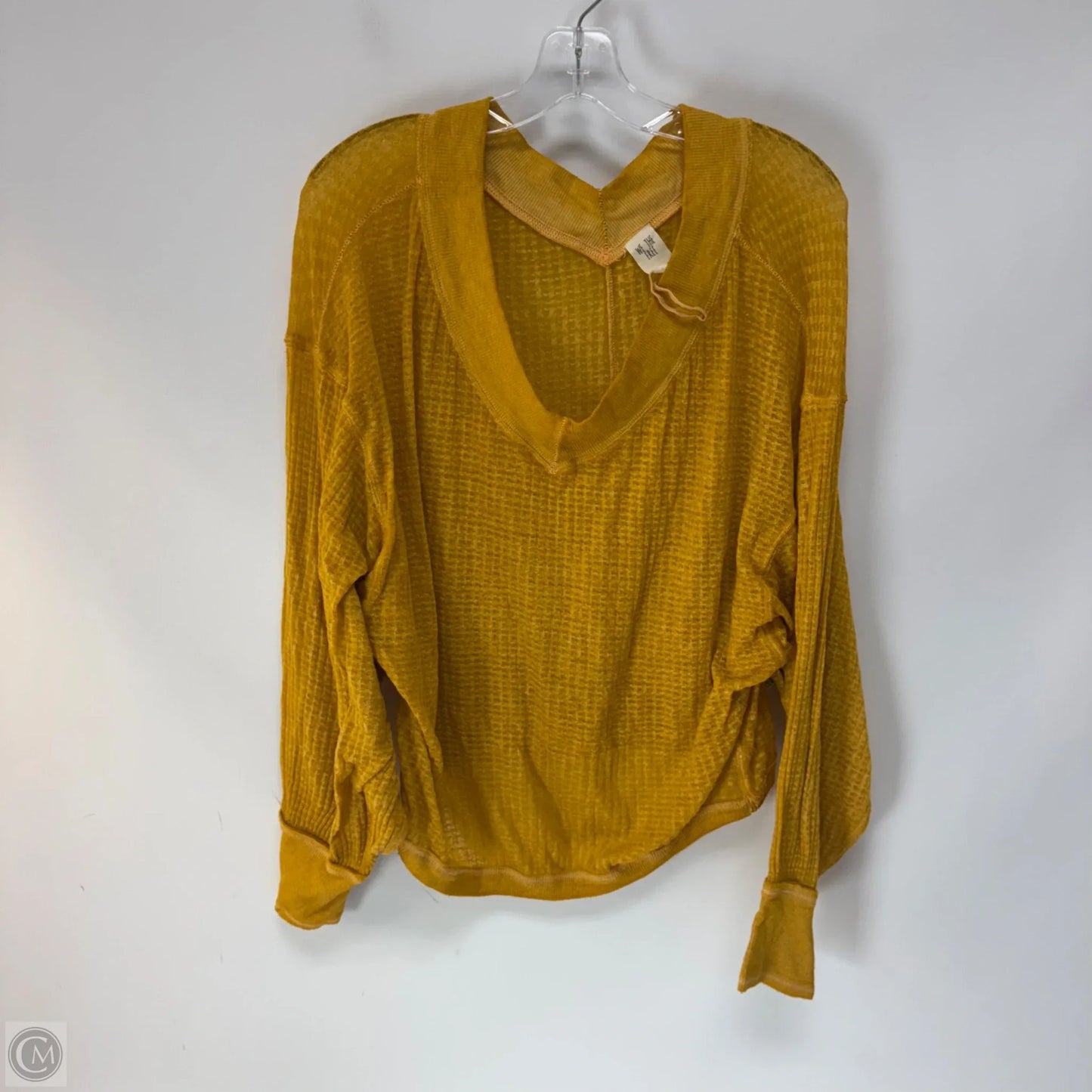 Top Long Sleeve By We The Free In Yellow, Size: S
