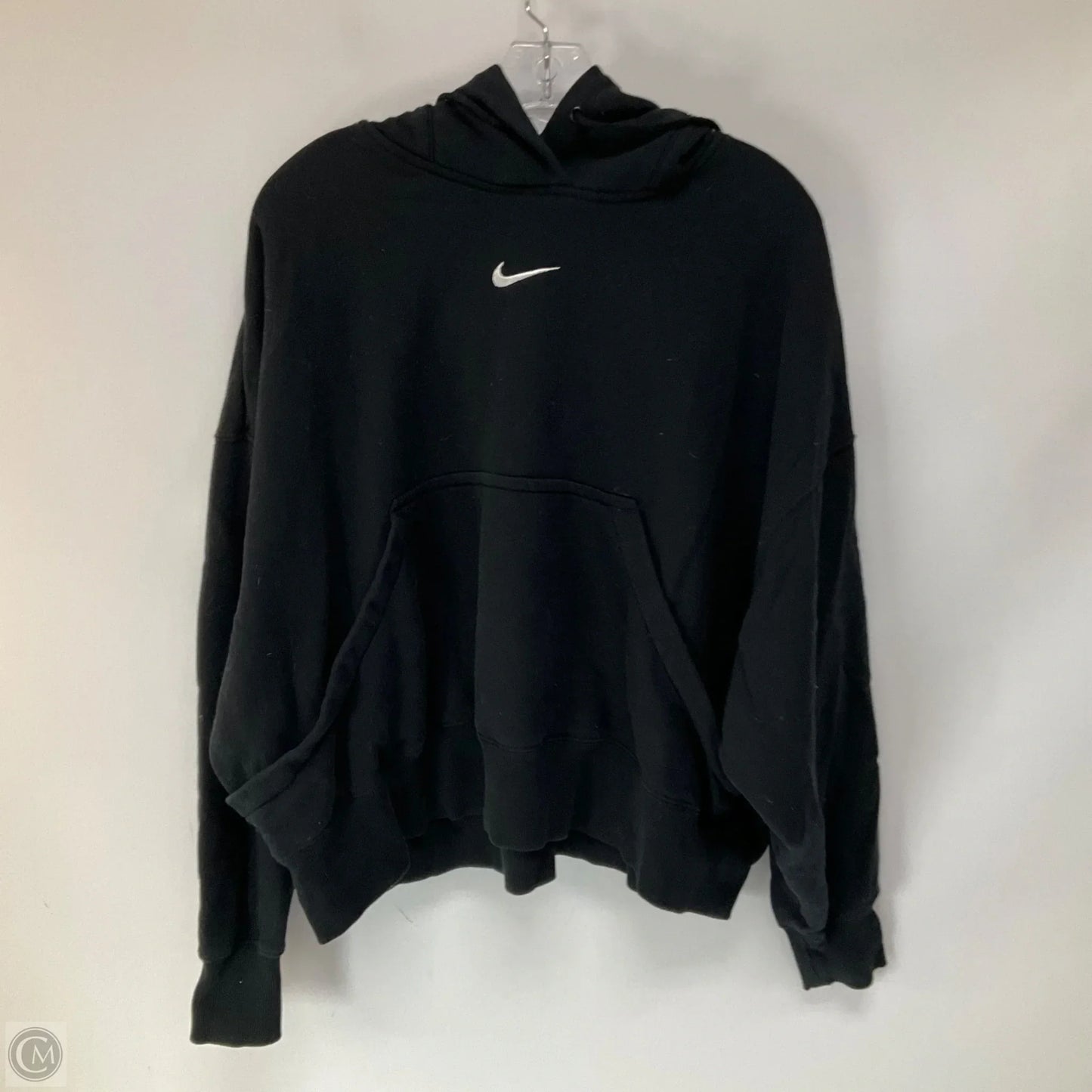 Athletic Sweatshirt Hoodie By Nike Apparel In Black, Size: M