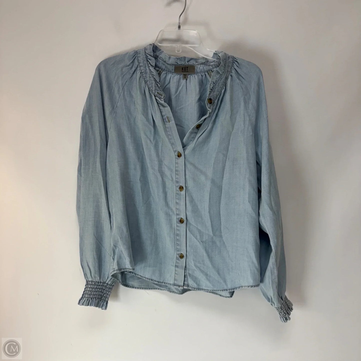Top Long Sleeve By Kut In Blue, Size: M