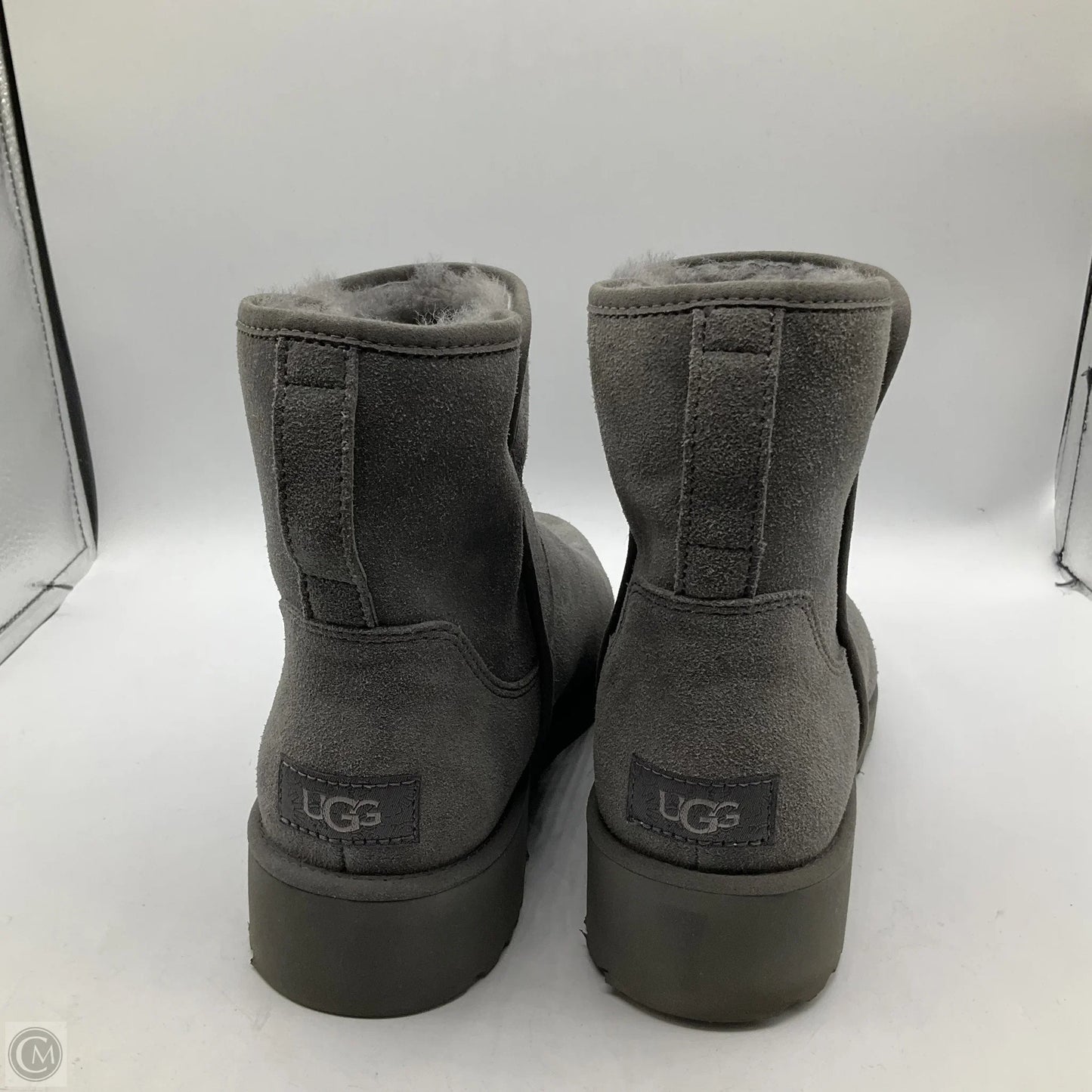 Boots Designer By Ugg In Grey, Size: 8.5