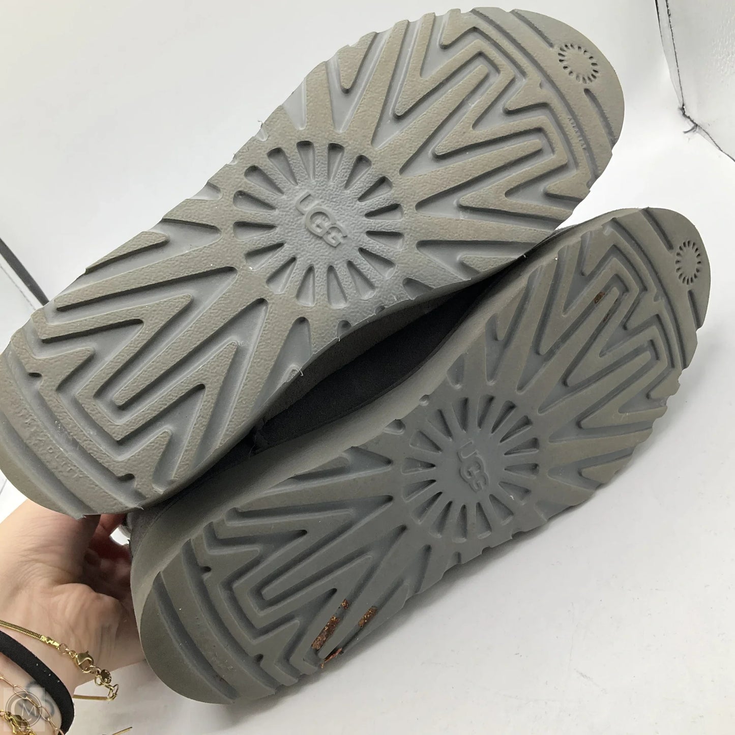 Boots Designer By Ugg In Grey, Size: 8.5