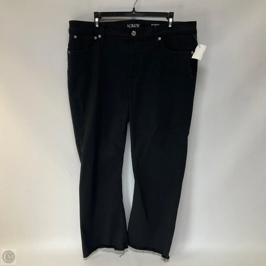 Jeans Cropped By J. Crew In Black Denim, Size: 16