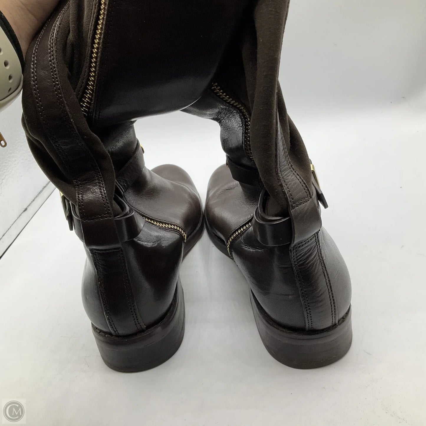 Boots Designer By Michael Kors In Brown, Size: 7
