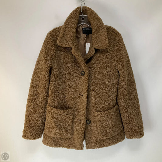 Jacket Faux Fur & Sherpa By Bernardo In Brown, Size: S