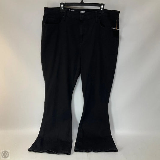 Jeans Flared By Ana In Black Denim, Size: 18