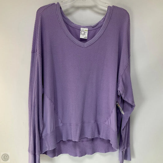 Top Long Sleeve By Aerie In Purple, Size: M