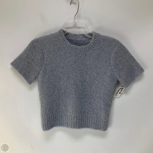 Sweater Short Sleeve By Frame In Blue, Size: Xs