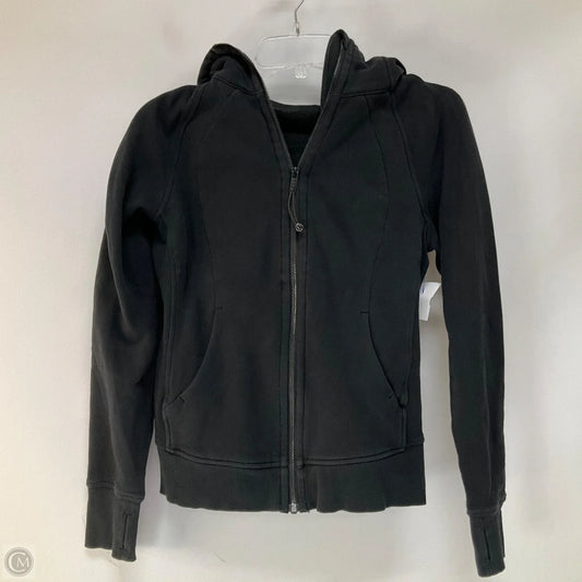 Athletic Jacket By Lululemon In Black, Size: 6