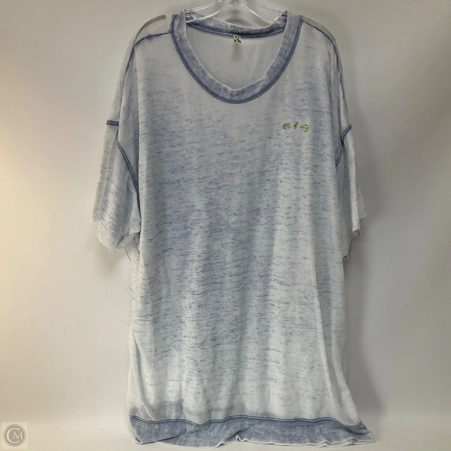 Tunic Short Sleeve By Free People In Blue, Size: M