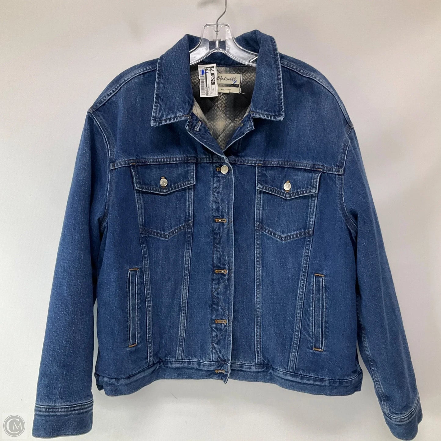 Jacket Denim By Madewell In Blue Denim, Size: Xxl