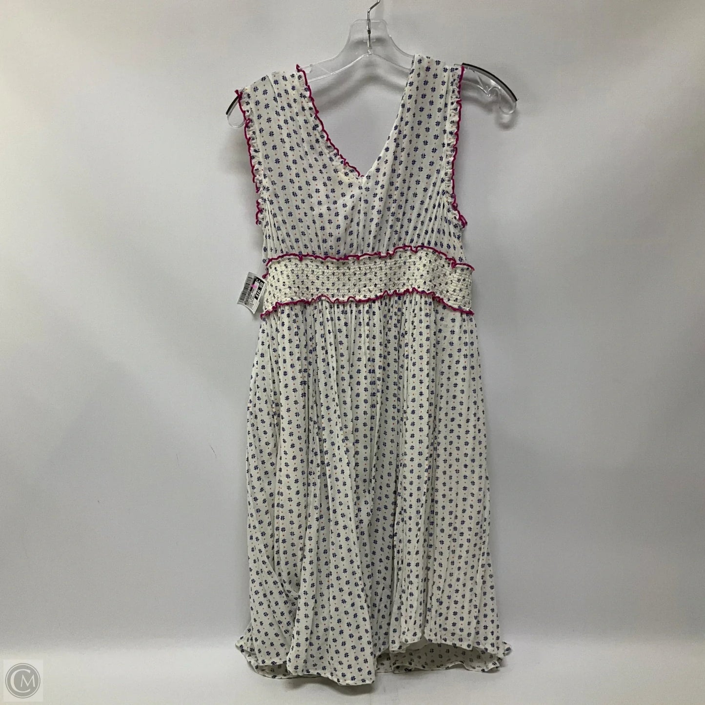 Dress Casual Short By Anthropologie In Blue & White, Size: M